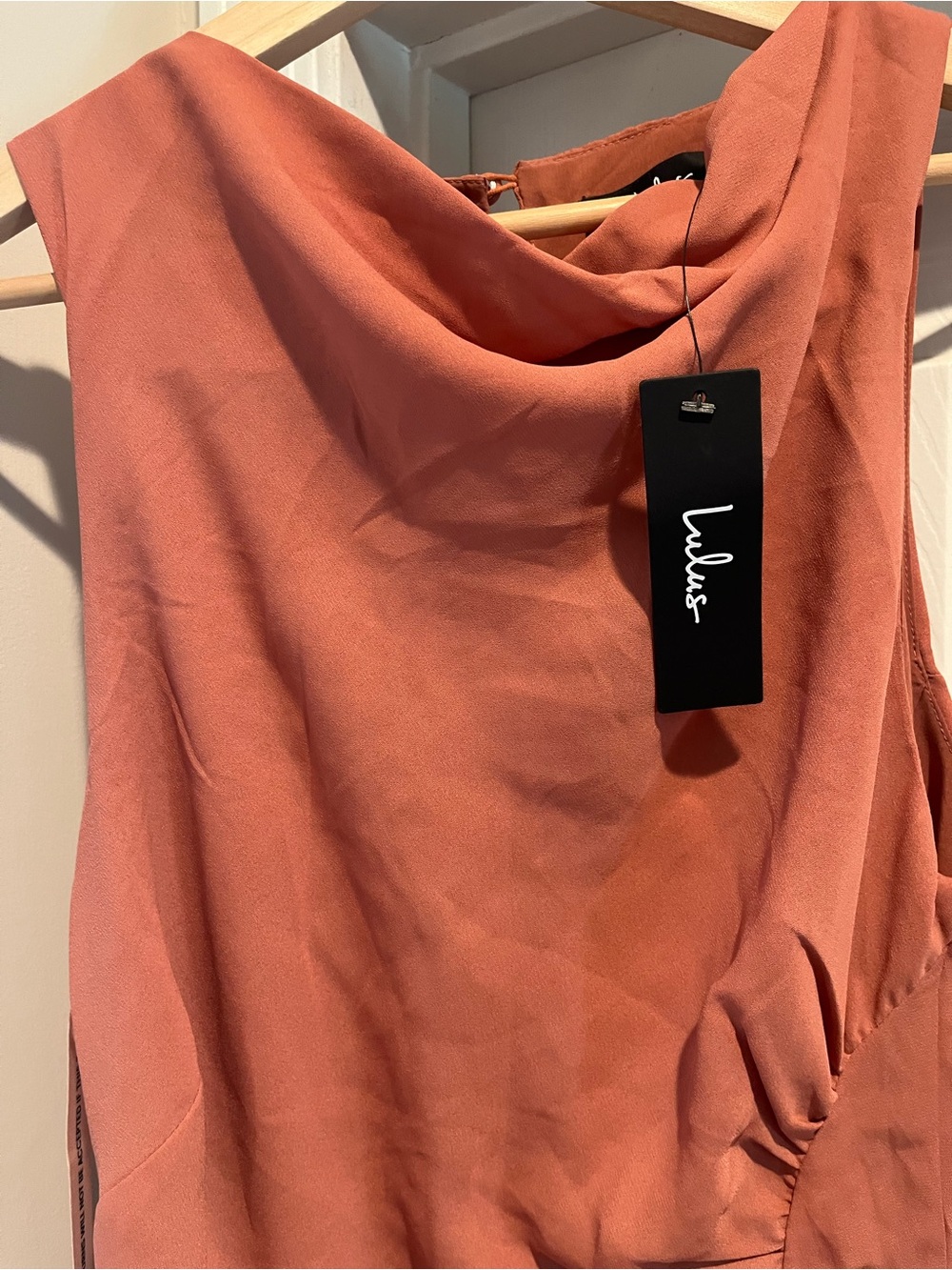 Lulu's One-Shoulder Dusty Coral Dress